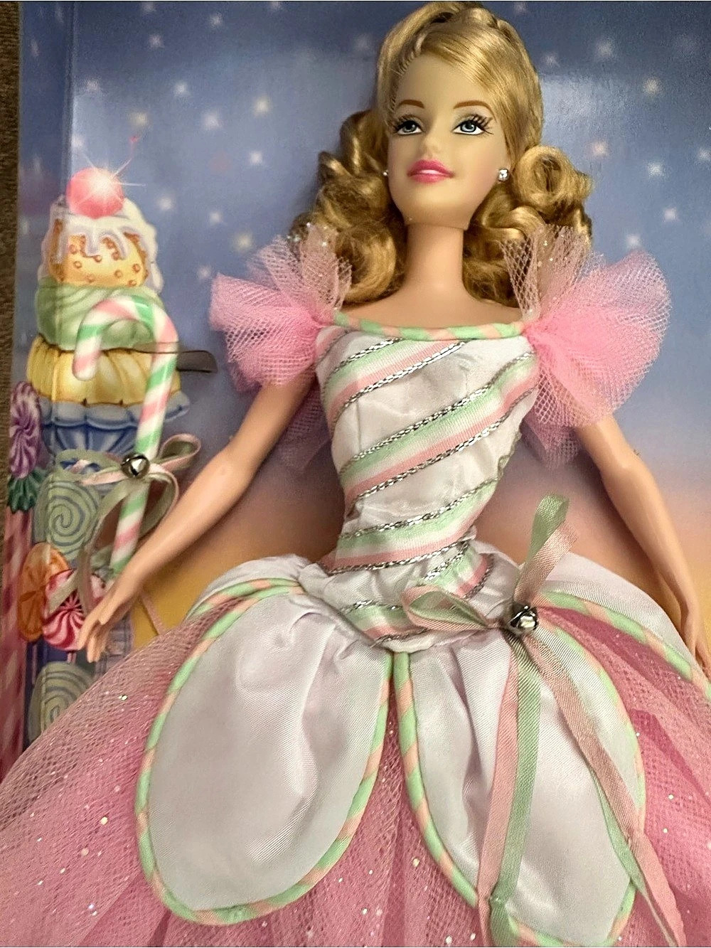 2002 Barbie Peppermint Candy Cane Nutcracker NRFB Collector Edition